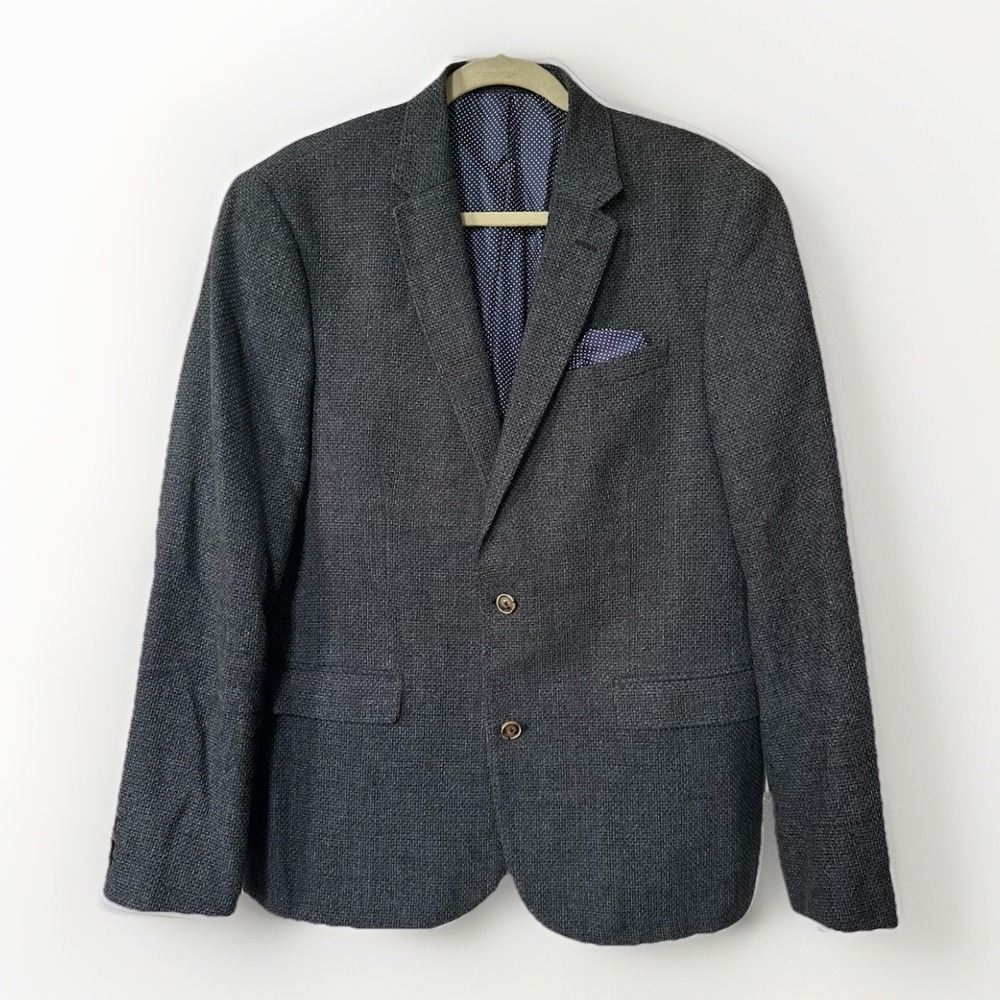 Sand Copenhagen Gray Men's Wool Jacket Blazer Size US 44 R EU 54